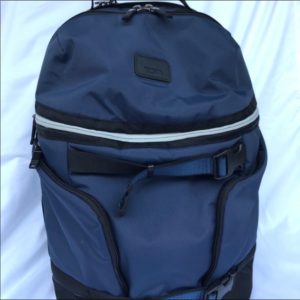 Large Tumi (Taylor) navy backpack